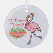 Flamingo Krans Ornament - Tropische Kerst (Voorkant)