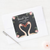 Flamingo krijtbord dank dat je sticker bruiloft wi (Envelop)