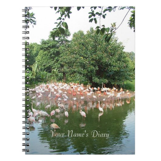 flamingo kudde dagboek notitieboek (Voorkant)