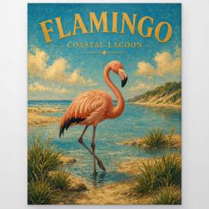 Flamingo Kustlagune Watercolor GeoSaga Briefkaart