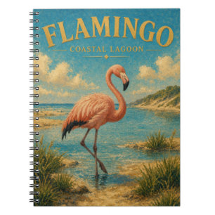 Flamingo Kustlagune Watercolor GeoSaga Notitieboek