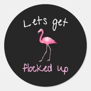 Flamingo - Laat me oplichten Ronde Sticker