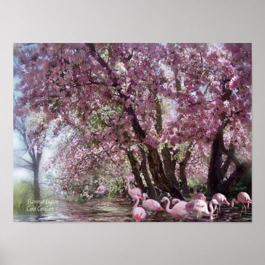 Flamingo Lagoon Art Poster/Print Poster (Voorkant)