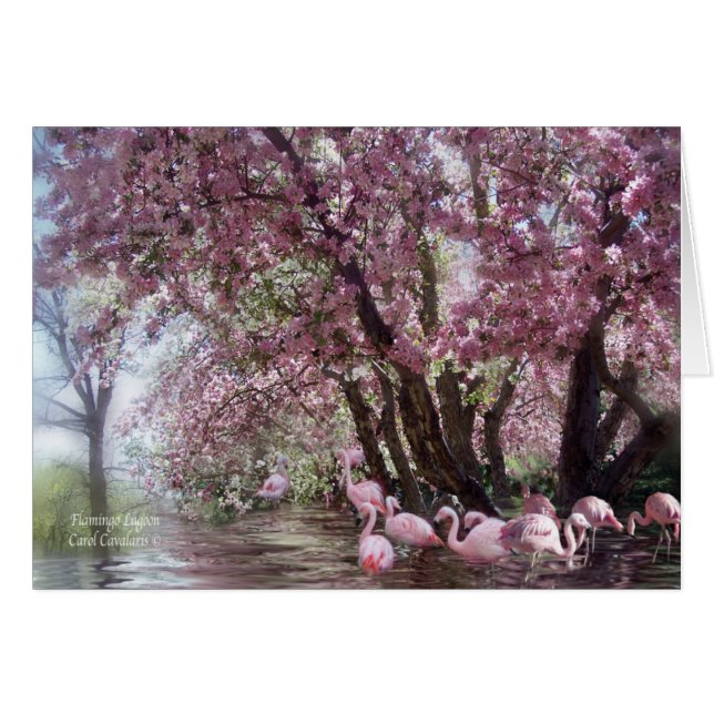 Flamingo Lagoon ArtCard (Voorkant Horizontaal)