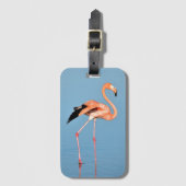 Flamingo Lake Walk | Vogels Bagagelabel (Voorkant (verticaal))