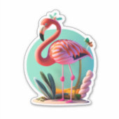 Flamingo Laptop en Telefoon Stickers (Voorkant)