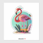 Flamingo Laptop en Telefoon Stickers (Vel)