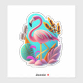 Flamingo Laptop en Telefoon Stickers (Vel)