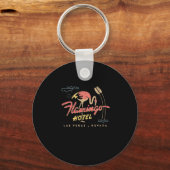 Flamingo Las Vegas Hotel Casino Retro  Prem Sleutelhanger (Voorkant)