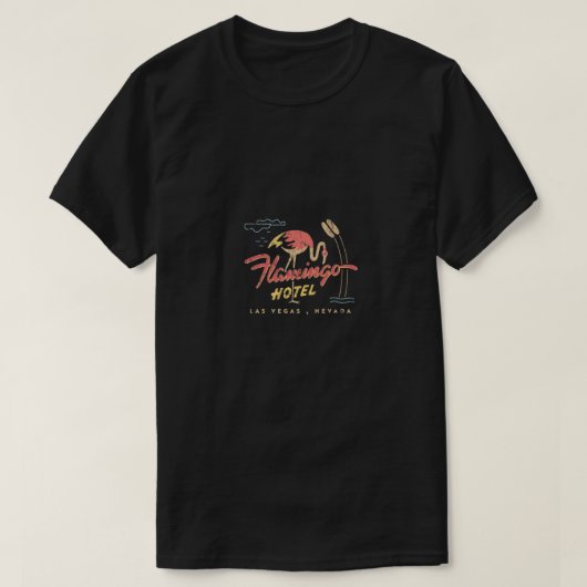 Flamingo Las Vegas Hotel Casino Retro Prem T-shirt (Design voorkant)