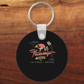 Flamingo Las Vegas Hotel Casino Retro  Sleutelhanger (Voorkant)