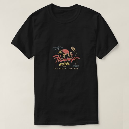 Flamingo Las Vegas Hotel Casino Retro  T-shirt (Design voorkant)