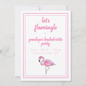 Flamingo Laten we Flamingle Bachelorette Routebesc Kaart (Voorkant)