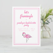 Flamingo Laten we Flamingle Bachelorette Routebesc Kaart (Staand voorkant)