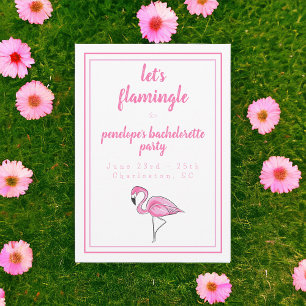 Flamingo Laten we Flamingle Bachelorette Routebesc Kaart