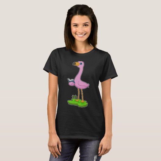 Flamingo Leesboek T-shirt (Voorkant volledig)