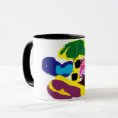 Flamingo leuk zomer stijl mok (Voorkant links)