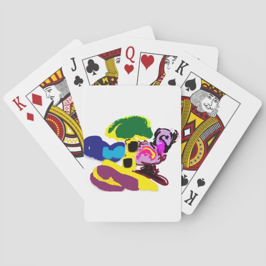 Flamingo leuk zomer stijl pokerkaarten (Achterkant)