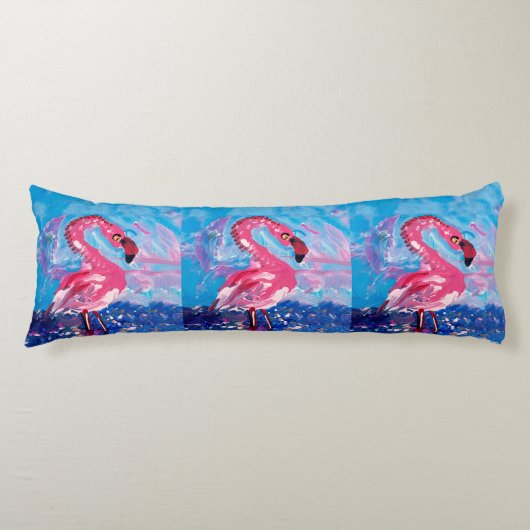 Flamingo Lichaamskussen (Voorkant)