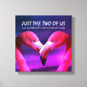 Flamingo | Liefde | ALLEEN DE TWEE VAN ONS | CHRIS Canvas Afdruk (Voorkant)