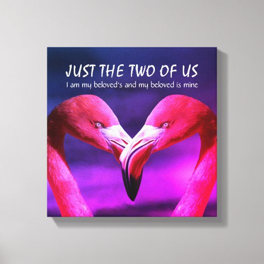 Flamingo | Liefde | ALLEEN DE TWEE VAN ONS | CHRIS Canvas Afdruk (Voorkant)