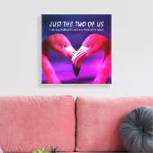 Flamingo | Liefde | ALLEEN DE TWEE VAN ONS | CHRIS Canvas Afdruk (Insitu (Woonkamer))