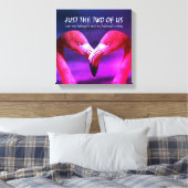 Flamingo | Liefde | ALLEEN DE TWEE VAN ONS | CHRIS Canvas Afdruk (Insitu (Slaapkamer))