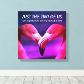 Flamingo | Liefde | ALLEEN DE TWEE VAN ONS | CHRIS Canvas Afdruk (Insitu (Houten vloer))