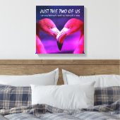 Flamingo | Liefde | ALLEEN DE TWEE VAN ONS | CHRIS Canvas Afdruk (Insitu (Slaapkamer))