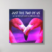 Flamingo | Liefde | ALLEEN DE TWEE VAN ONS | CHRIS Canvas Afdruk (Voorkant)