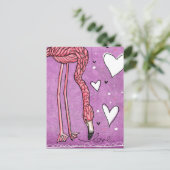 flamingo liefde briefkaart (Staand voorkant)