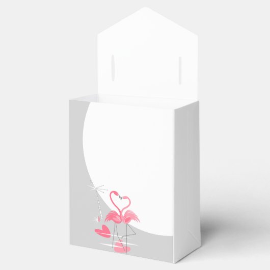 Flamingo Liefde Grote Maan Dank Je Favorietendoos  Bedankdoosjes (Geopend)