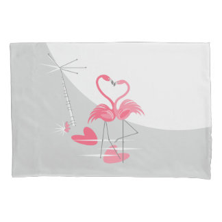 Flamingo Liefde Grote Maan hoeslaken Kussensloop
