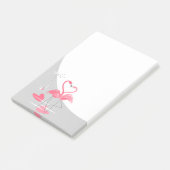 Flamingo Liefde Grote Maan post-it notities vertic Post-it® Notes (Schuin)