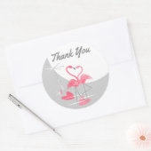 Flamingo Liefde Grote Maan sticker Dank je wel ron (Envelop)