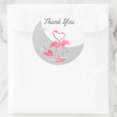 Flamingo Liefde Grote Maan sticker Dank je wel ron (Tas)