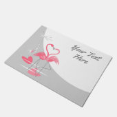 Flamingo Liefde Grote Maan Tekst deurmat (Schuin)