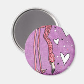 flamingo liefde magneet (Voorkant / Achterkant)
