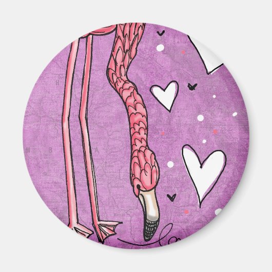 flamingo liefde magneet (Voorkant)