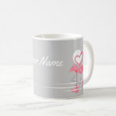 Flamingo Liefde Naam mok (Voorkant rechts)