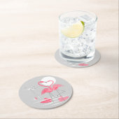 Flamingo Liefde onderzetter rond (Insitu)