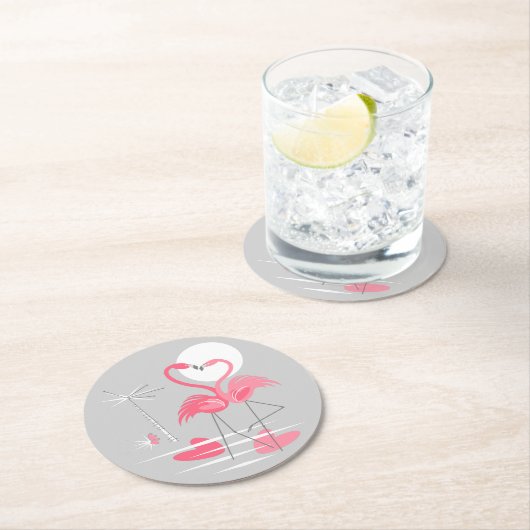 Flamingo Liefde onderzetter rond (Insitu)