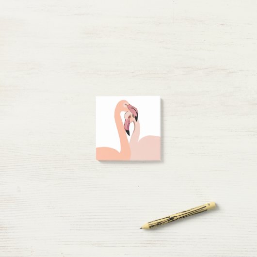 Flamingo Liefde Post-it® notes (Op bureau)