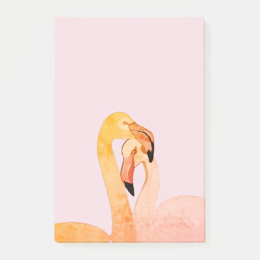 Flamingo Liefde, Roze Flamingo's Post-it Briefjes Post-it® Notes (Voorkant)