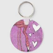 flamingo liefde sleutelhanger (Voorkant)