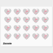 Flamingo Liefde sticker hart (Vel)
