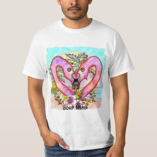 Flamingo Liefde  T-shirt (Voorkant)