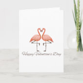 Flamingo Liefde Valentijnsdag Kaart (Voorkant)