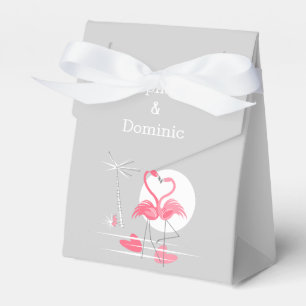 Flamingo Liefdes Namen en Datum favoriet doos tent Bedankdoosjes