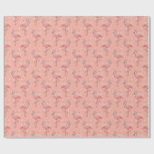 Flamingo Liefdespatroon Valentijn Cadeaupapier (Vlak)